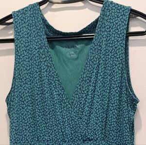 L.L. Bean Teal Patterned Tank Top